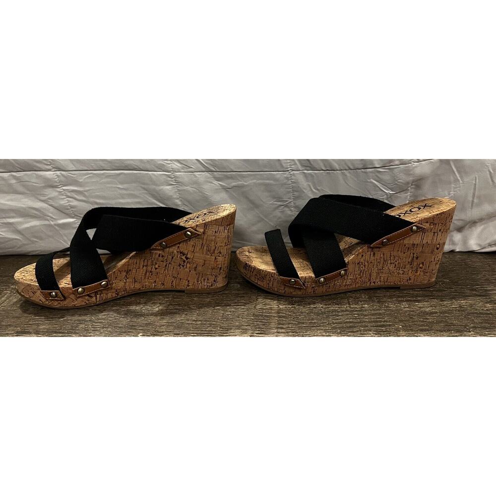 XoXo Cork Wedge Strappy Sandal Slip-on Slides Women's Size 10M - Picture 2 of 5